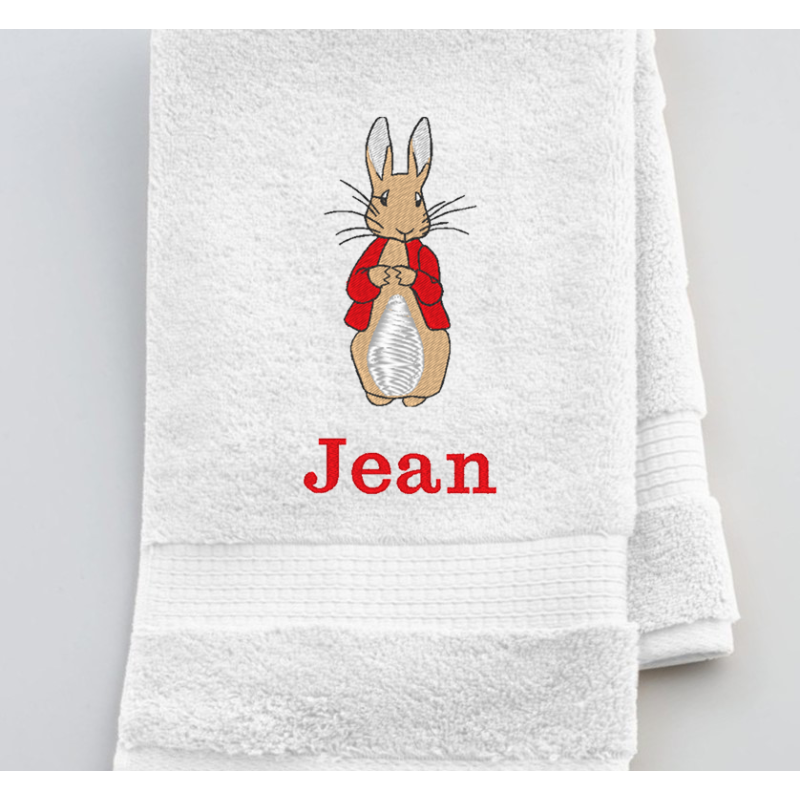 Serviette de toilette Pierre Lapin