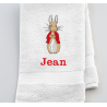 Serviette de toilette Pierre Lapin