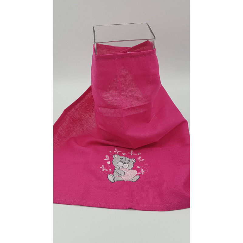 Serviette de table colorée brodée pour enfant