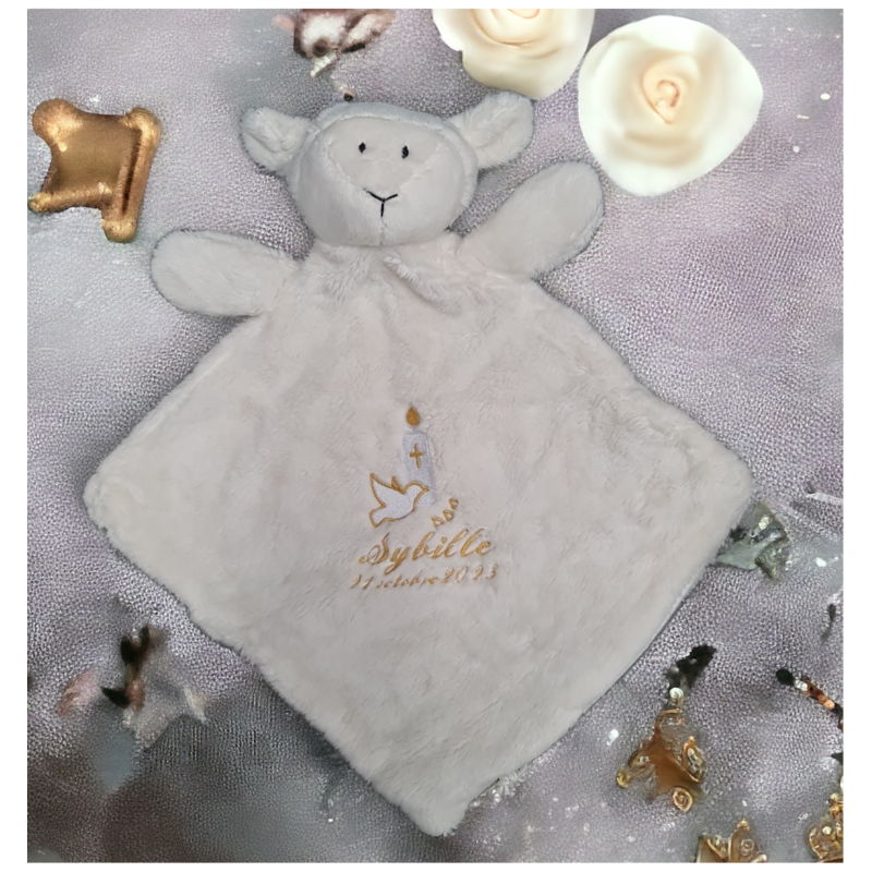 Peluche de baptême brodée Peluche de baptême brodée