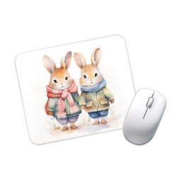 Tapis de souris lapine en hiver