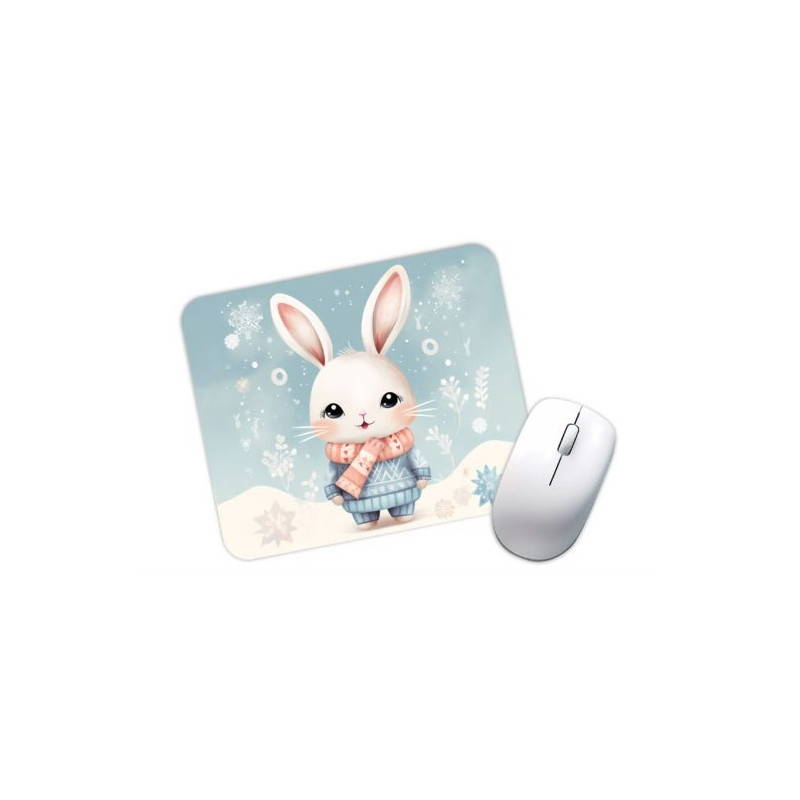 Tapis de souris lapine en hiver Tapis de souris lapine en hiver