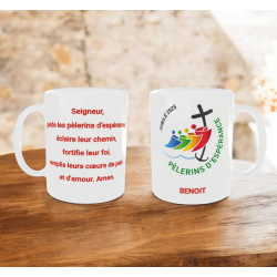 tasse sublimée avec le logo du jubilé et une personnalisation