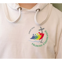 sweat brodé avec le logo du jubilé 2025