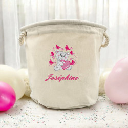 panier de rangement brodé et personnalisé