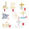 Cape de baptême brodée personnalisée