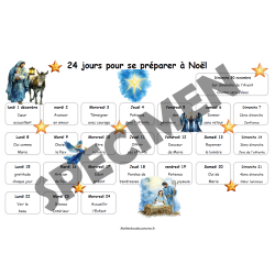 Calendrier de l'Avent pour adulte à télécharger