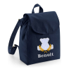 Sac à dos brodé avec couronne de fleurs