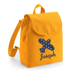 Sac à dos brodé avec couronne de fleurs