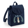Sac à dos brodé avec couronne de fleurs