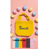 Panier prénom brodé pour Pâques
