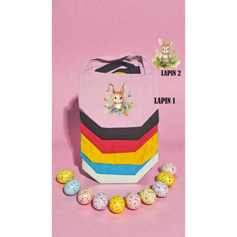 Panier lapin mignon pour Pâques