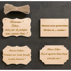 Planche de porte gravée
