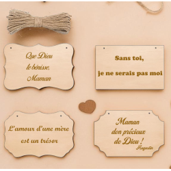 Planche de porte gravée