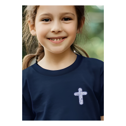 T‑shirt coton imprimé DTF – blanc ou marine