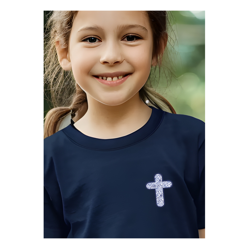 T‑shirt coton imprimé DTF – blanc ou marine