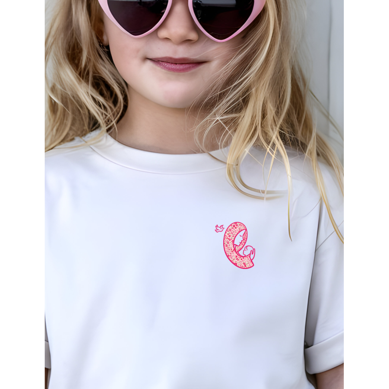 T‑shirt coton imprimé DTF – blanc ou marine