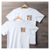 T‑shirt coton imprimé DTF – blanc ou marine