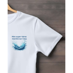T‑shirt coton imprimé DTF – blanc ou marine