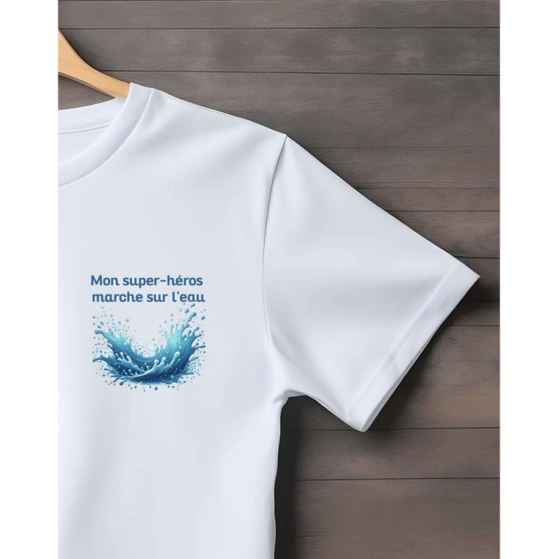 T‑shirt coton imprimé DTF – blanc ou marine