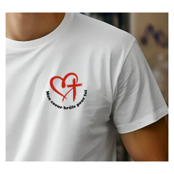 T‑shirt coton imprimé DTF – blanc ou marine