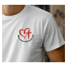 T‑shirt coton imprimé DTF – blanc ou marine