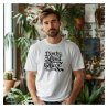 T‑shirt coton imprimé DTF – blanc ou marine