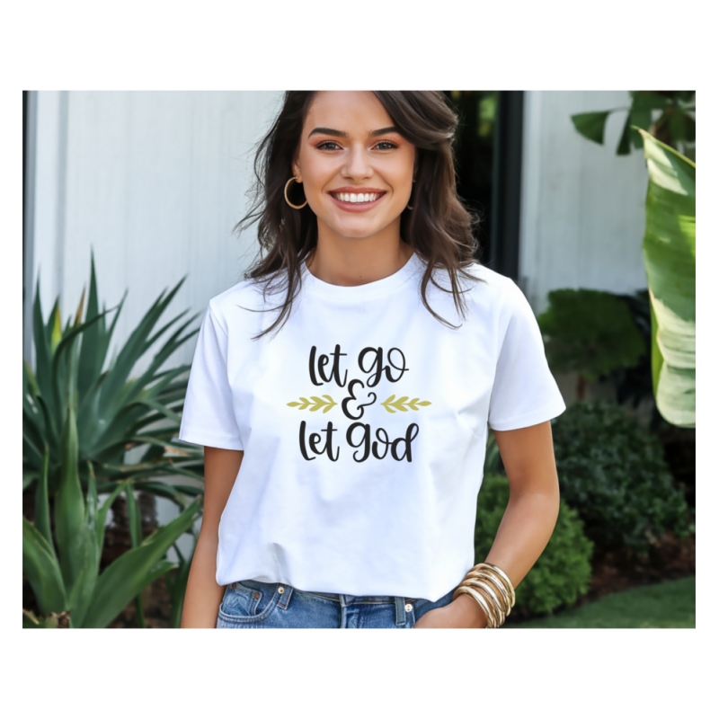 T‑shirt coton imprimé DTF – blanc ou marine