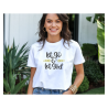 T‑shirt coton imprimé DTF – blanc ou marine