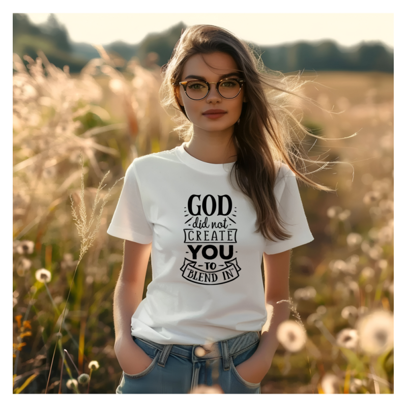 T‑shirt coton imprimé DTF – blanc ou marine