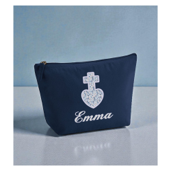 Pochette, trousse de toilette, voyage, fête, anniversaire, rentrée, vacances, naissance, cadeau personnalisé, personnalisé, brod
