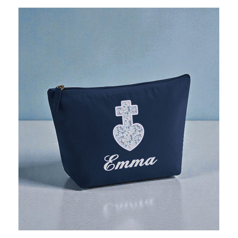 Pochette, trousse de toilette, voyage, fête, anniversaire, rentrée, vacances, naissance, cadeau personnalisé, personnalisé, brod