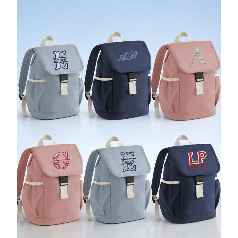 Sac à dos brodé Initiale