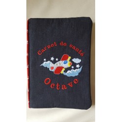 avion, docteur, médical, housse, carnet de santé,