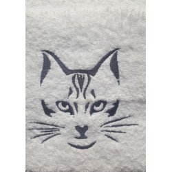 Serviette de toilette Chat assis dans la lune