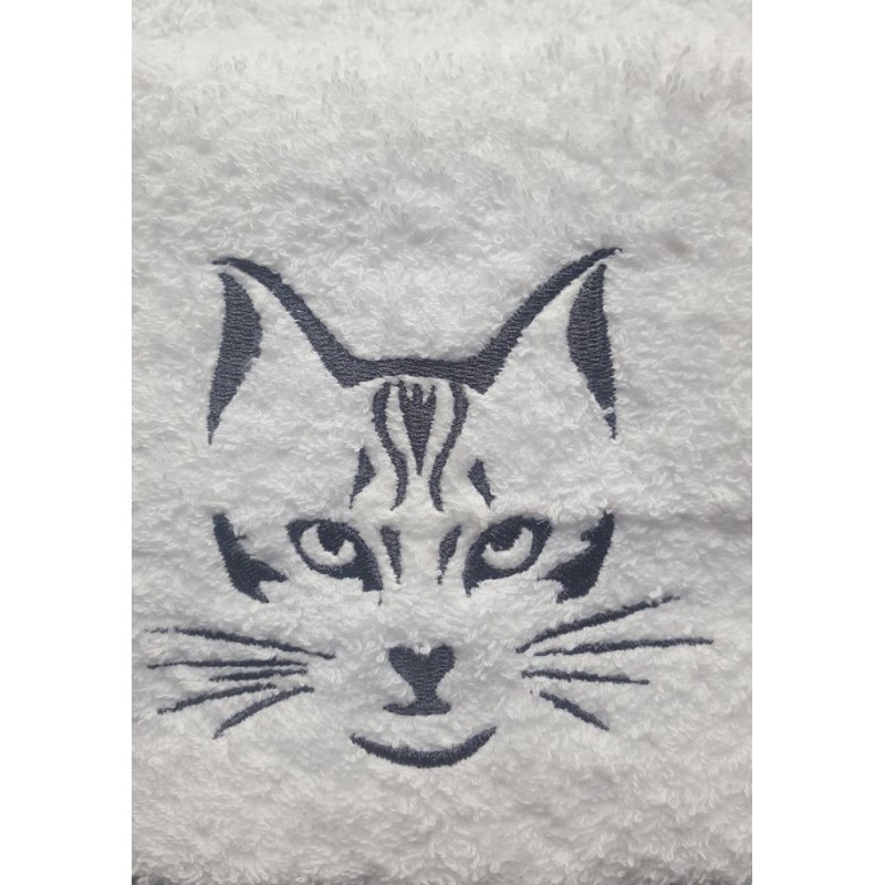 Serviette de toilette Chat assis dans la lune étoilée