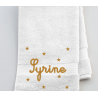 Serviette de toilette Prénom avec étoiles